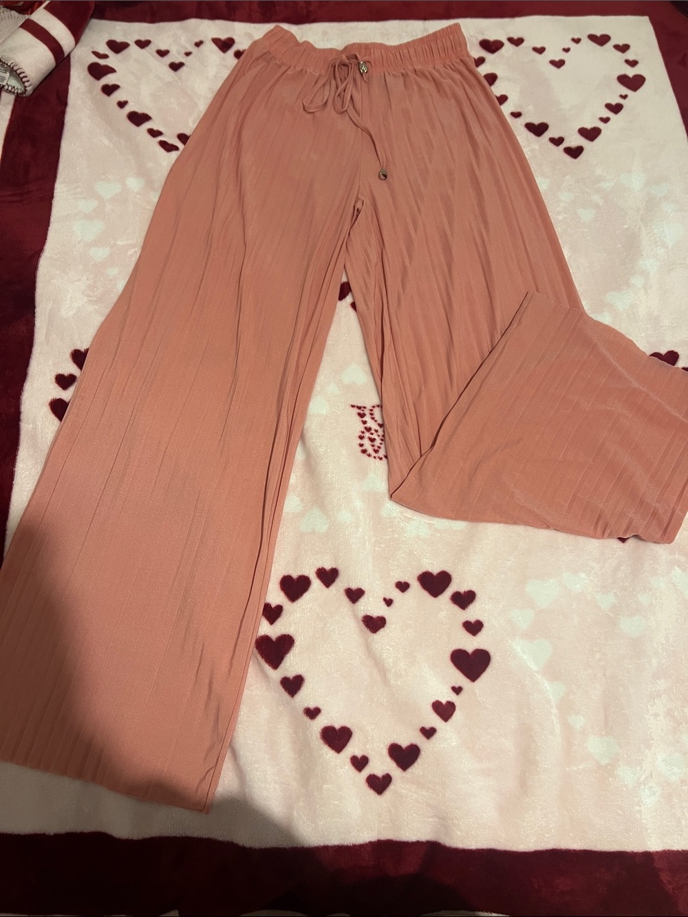 Love Peach Coral Elastic-Waist Skirt